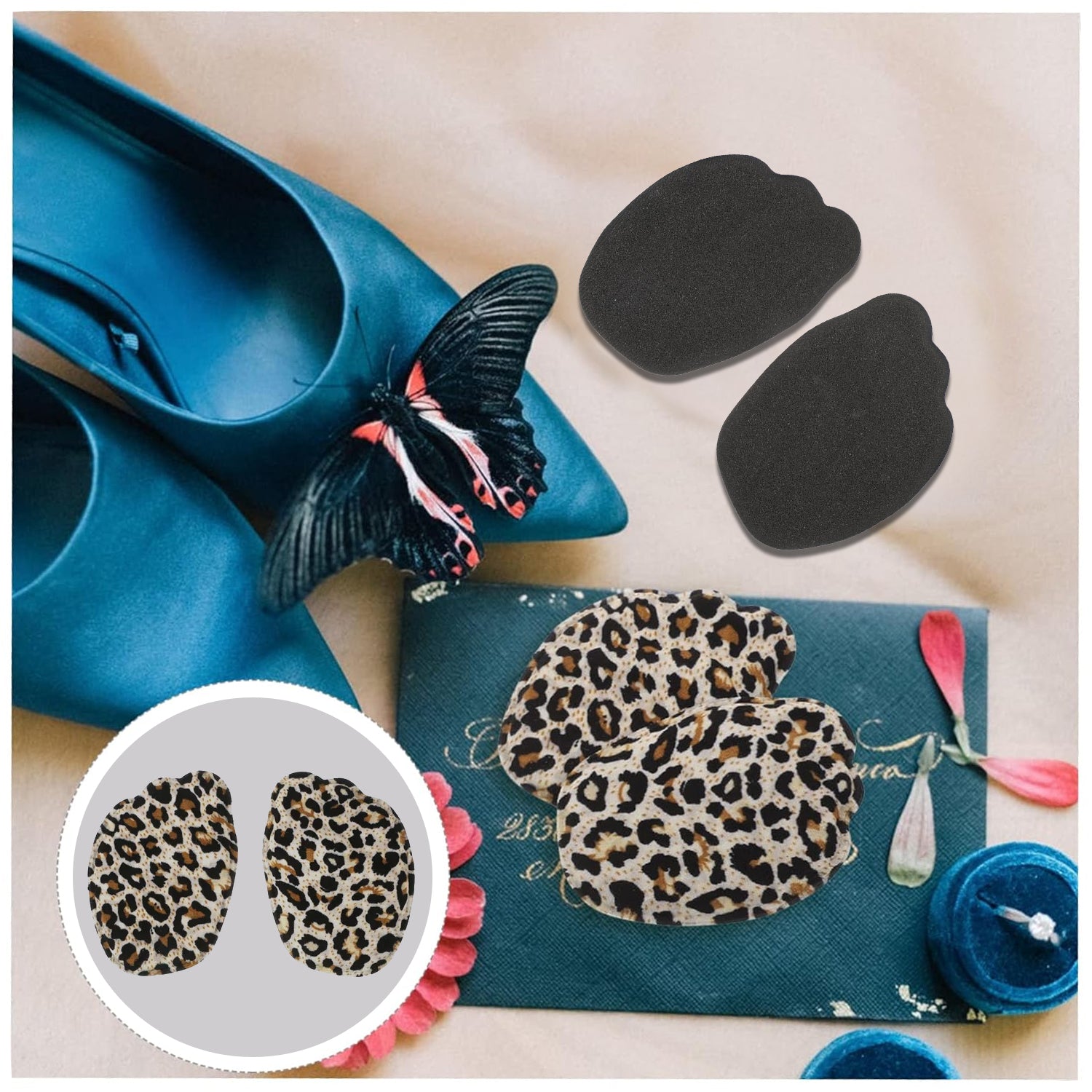 High Shoe Heel Cushion Inserts Non Slip Prevent Calluses Insole Pads (1 Pair / Mix Design) High Shoe Heel Cushion Inserts Non Slip Prevent Calluses Insole Pads (1 Pair / Mix Design)